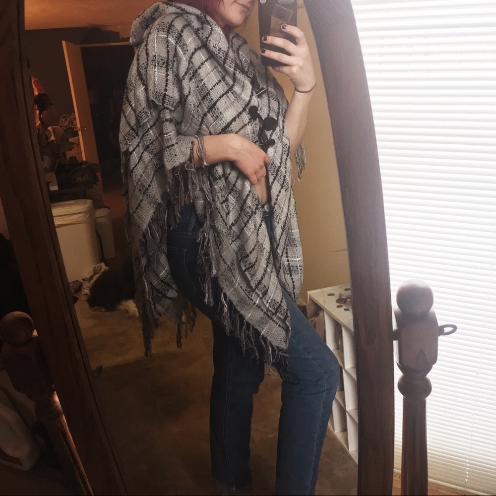 Plaid cape
